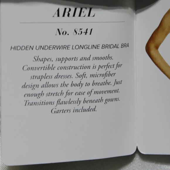 Dominique Ariel Hidden Underwire Seamless Longline Size 38D White NWT - Picture 6 of 6